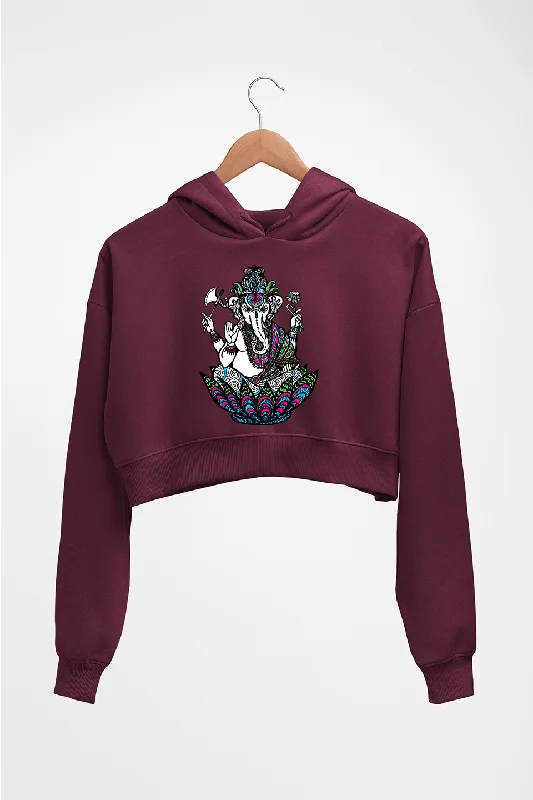 Psychedelic Ganesha Crop HOODIE FOR WOMEN Graphic Hoodie Design Print