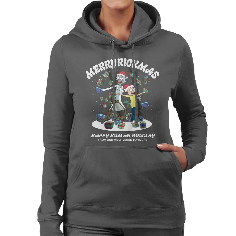 Rick and Morty Merry Rickmas Christmas Women's Hooded Sweatshirt