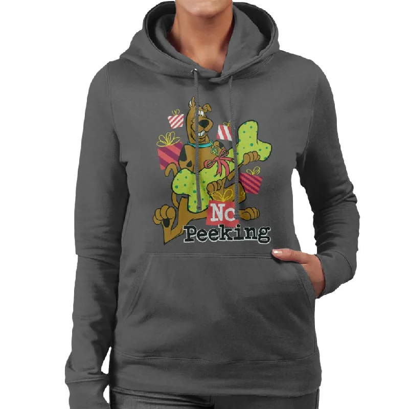 Scooby Doo Christmas No Peeking Women's Hooded Sweatshirt