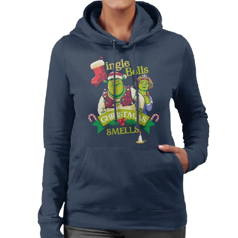 Shrek Christmas Jingle Bells Christmas Smells Women's Hooded Sweatshirt Hoodie with Patch Decorative Personalized Shrek Christmas Jingle Bells Christmas Smells Women's Hooded Sweatshirt Hoodie with Patch Decorative Personalized