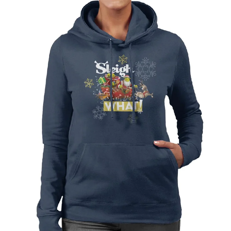 Shrek Christmas Sleigh What Women's Hooded Sweatshirt Hoodie with Gradient Ombre Colorful