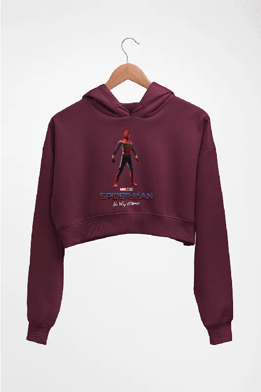 Spiderman Superhero Crop HOODIE FOR WOMEN Hoodie with Hem Fringe Bohemian Relaxed