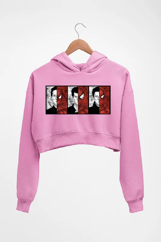 Spiderman Superhero Crop HOODIE FOR WOMEN Hoodie with Slit Hem Functional Movement
