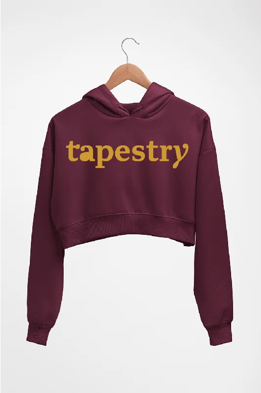 Tapestry Crop HOODIE FOR WOMEN Hoodie with Toggle Buttons Decorative Unique