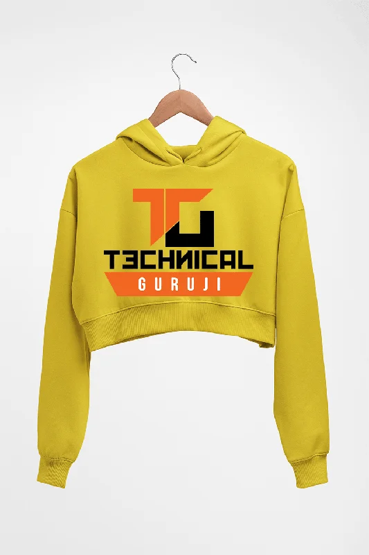 Technical Guruji(Gaurav Chaudhary) Crop HOODIE FOR WOMEN Hoodie with Lace Feminine Delicate