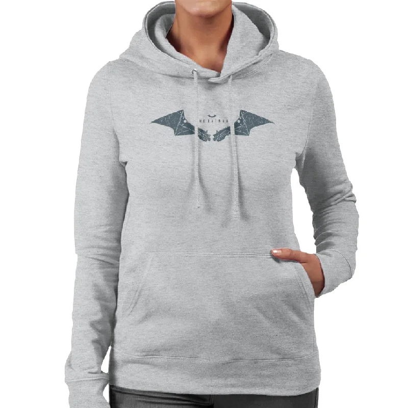 The Batman Bat Symbol Women's Hooded Sweatshirt Hoodie with Hem Elastic Stretchable Comfortable The Batman Bat Symbol Women's Hooded Sweatshirt Hoodie with Hem Elastic Stretchable Comfortable