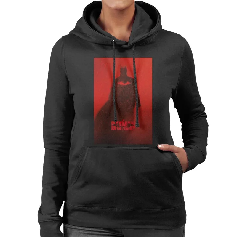 The Batman Cinematic Poster Women's Hooded Sweatshirt Hoodie with Emblem Brand Identity The Batman Cinematic Poster Women's Hooded Sweatshirt Hoodie with Emblem Brand Identity