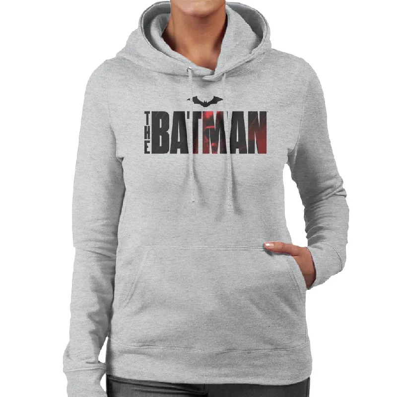The Batman Close Up Logo Women's Hooded Sweatshirt Cotton Hoodie Fleece Lining Warmth The Batman Close Up Logo Women's Hooded Sweatshirt Cotton Hoodie Fleece Lining Warmth