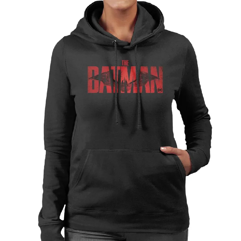 The Batman Red Logo Bat Signal Women's Hooded Sweatshirt Hoodie with Longline Fit Extended Stylish The Batman Red Logo Bat Signal Women's Hooded Sweatshirt Hoodie with Longline Fit Extended Stylish