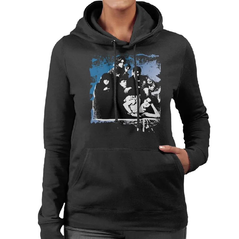 The Breakfast Club Characters Together Brush Stroke Women's Hooded Sweatshirt Hoodie with Ribbed Hem Stretchable Secure