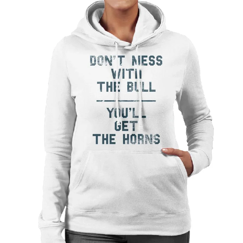 The Breakfast Club Dont Mess With The Bull Youll Get The Horns Women's Hooded Sweatshirt Hoodie with Half-Zip Sporty Casual The Breakfast Club Dont Mess With The Bull Youll Get The Horns Women's Hooded Sweatshirt Hoodie with Half-Zip Sporty Casual