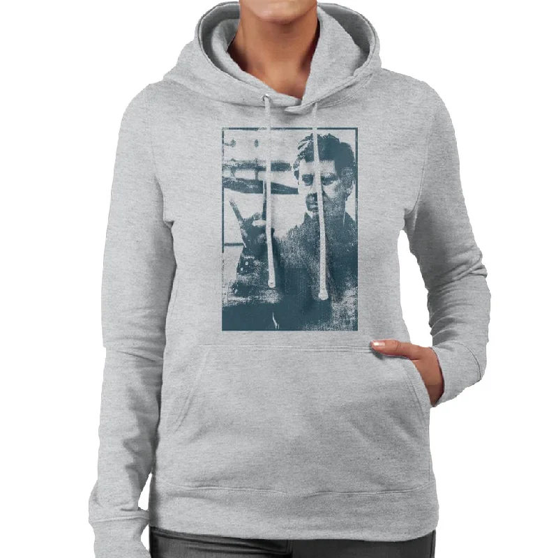 The Breakfast Club Principal Vernon Horns Gesture Women's Hooded Sweatshirt Hoodie with Drawstring Waist Adjustable Fitted The Breakfast Club Principal Vernon Horns Gesture Women's Hooded Sweatshirt Hoodie with Drawstring Waist Adjustable Fitted