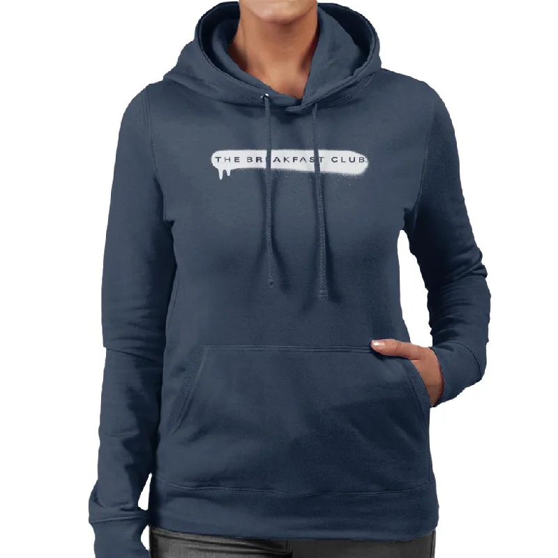 The Breakfast Club Spray Paint Logo Women's Hooded Sweatshirt Hoodie with Strings Custom Fit Adjustable