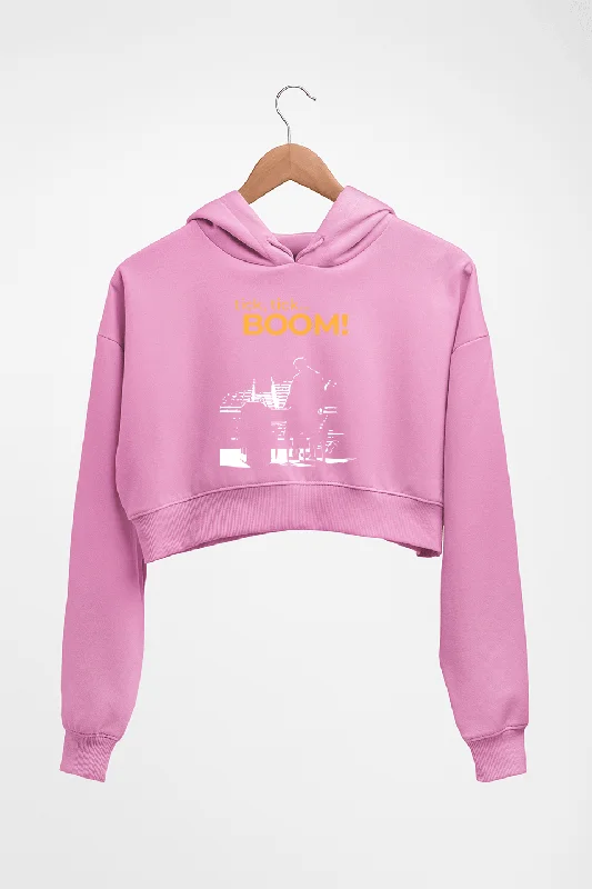 Tick Tick Boom Crop HOODIE FOR WOMEN Hoodie with Gradient Ombre Colorful