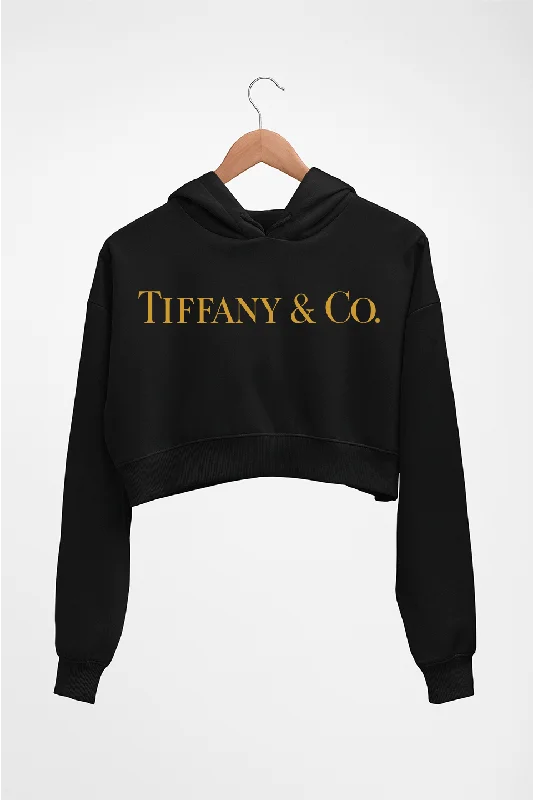 Tiffany & Co Crop HOODIE FOR WOMEN Hoodie with Exposed Zipper Edgy Industrial