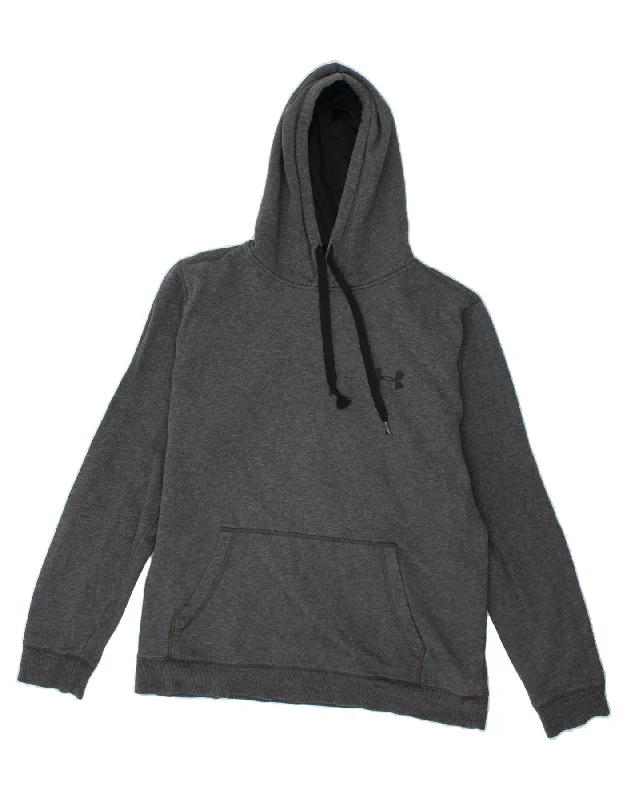 UNDER ARMOUR Mens Cold Gear Hoodie Jumper XL Grey Hoodie with Elastic Cuffs Stretchable Comfortable