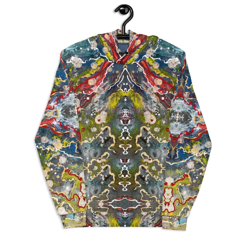 Unisex Hoodie, golden galaxy Hoodie with Back Slit Movement Comfort