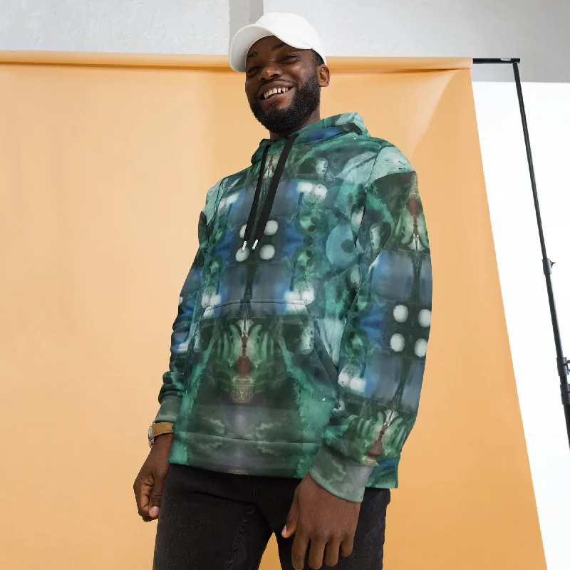 Unisex Hoodie, topography Hoodie with Sequins Glamorous Eye-catching