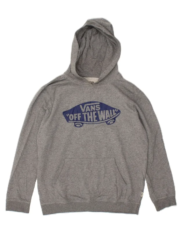VANS Boys Graphic Hoodie Jumper 13-14 Years XL Grey Cotton Hooded Sweatshirt Casual Wear Street Style VANS Boys Graphic Hoodie Jumper 13-14 Years XL Grey Cotton Hooded Sweatshirt Casual Wear Street Style