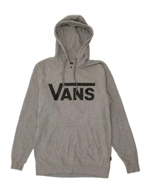 VANS Mens Graphic Hoodie Jumper Small Grey Hoodie with Hem Drawcord Adjustable Customizable VANS Mens Graphic Hoodie Jumper Small Grey Hoodie with Hem Drawcord Adjustable Customizable
