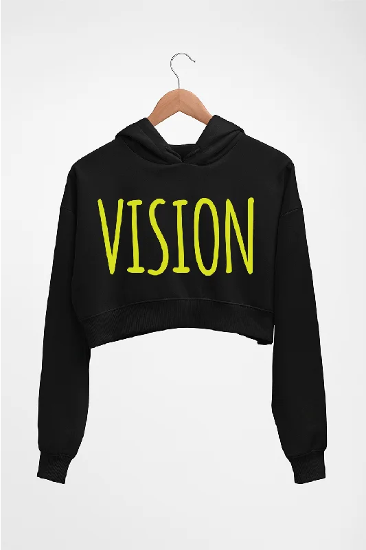 Vision Crop HOODIE FOR WOMEN Hoodie with Applique Textured Unique