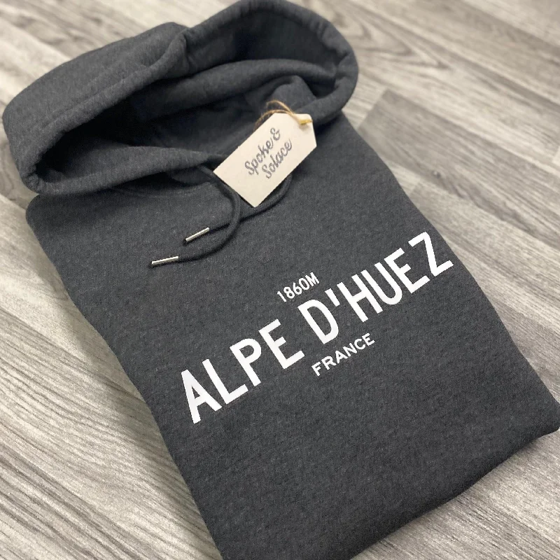 Alpe D'Huez Hoodie (w) Hoodie with Hem Applique Textured Unique