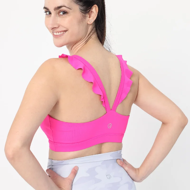 Madison - Medium Support Nursing Sport Bra (Dragon Fruit) Fashionable Push-Up Bra