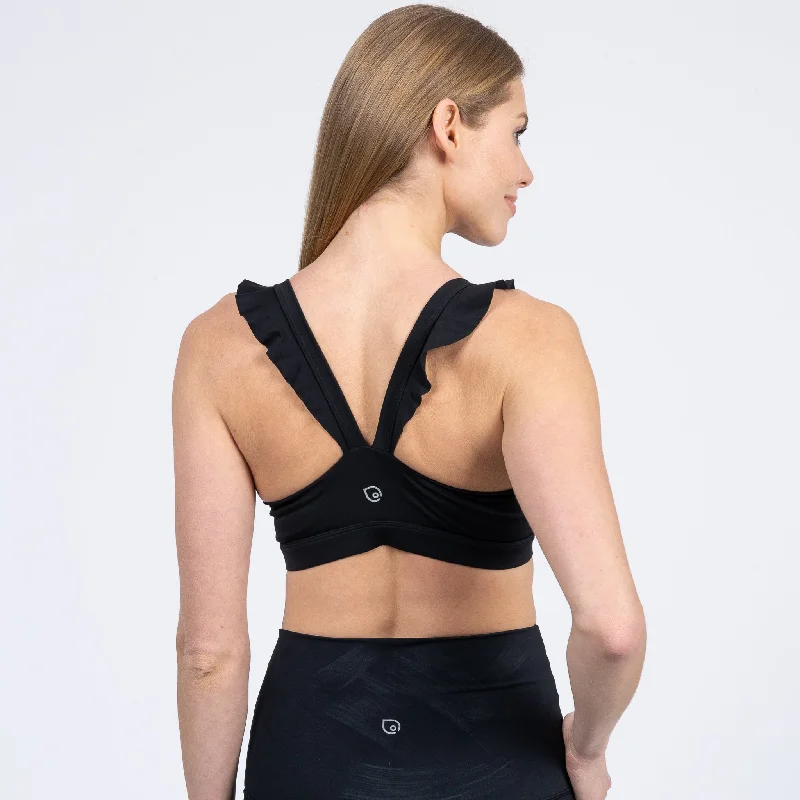 Madison - Medium Support Nursing Sport Bra (Noir) Sleek Sports Bra
