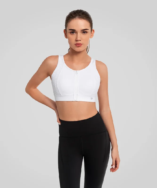 Echo Cut Out Design Padded Running Bra | Women's High Support Sports Bra Lace-Trimmed Bra
