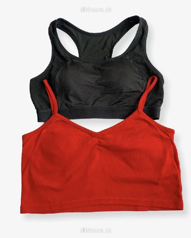Ladies Jogging Bra - Sports Bra - Pack Off 2 Sports Bra - Padded Sports Bra Pack Off 2 Comfortable Lace Bralette Ladies Jogging Bra - Sports Bra - Pack Off 2 Sports Bra - Padded Sports Bra Pack Off 2 Comfortable Lace Bralette