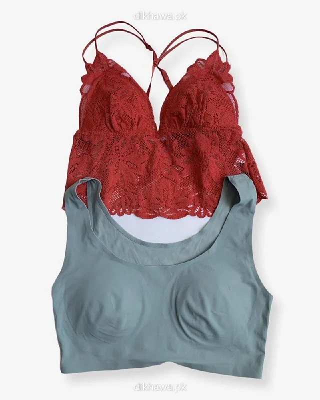 Ladies Jogging Bra - Sports Bra - Pack Off 2 Sports Bra - Padded Sports Bra Pack Off 2 Breathable Wireless Bra Ladies Jogging Bra - Sports Bra - Pack Off 2 Sports Bra - Padded Sports Bra Pack Off 2 Breathable Wireless Bra