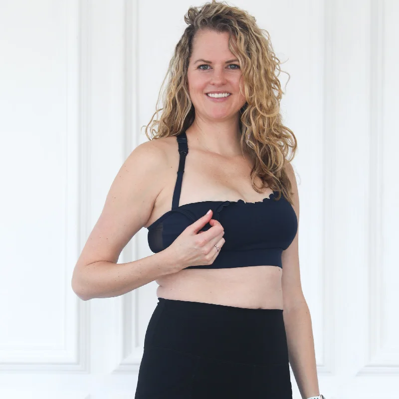 Lucie - HIIT Scalloped High Impact Nursing Sports Bra (Night Sky) Active Support Bra Lucie - HIIT Scalloped High Impact Nursing Sports Bra (Night Sky) Active Support Bra