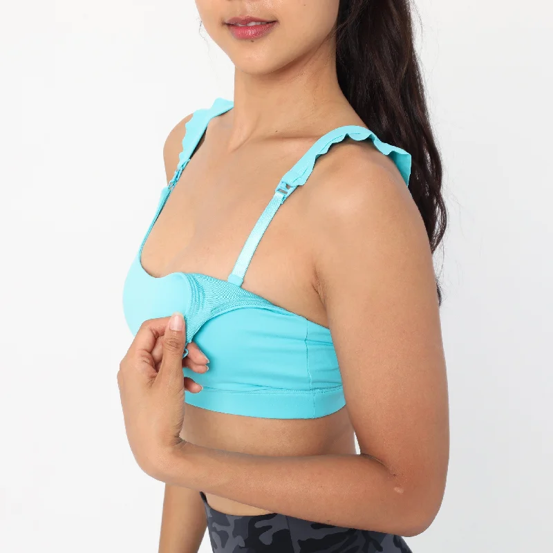 Madison - Medium Support Nursing Sport Bra (Aqua) Full Support Bra