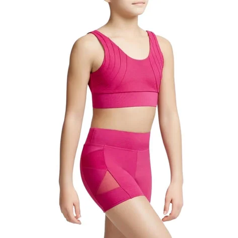Mesh Overlay Bra Top Chic Satin Bra