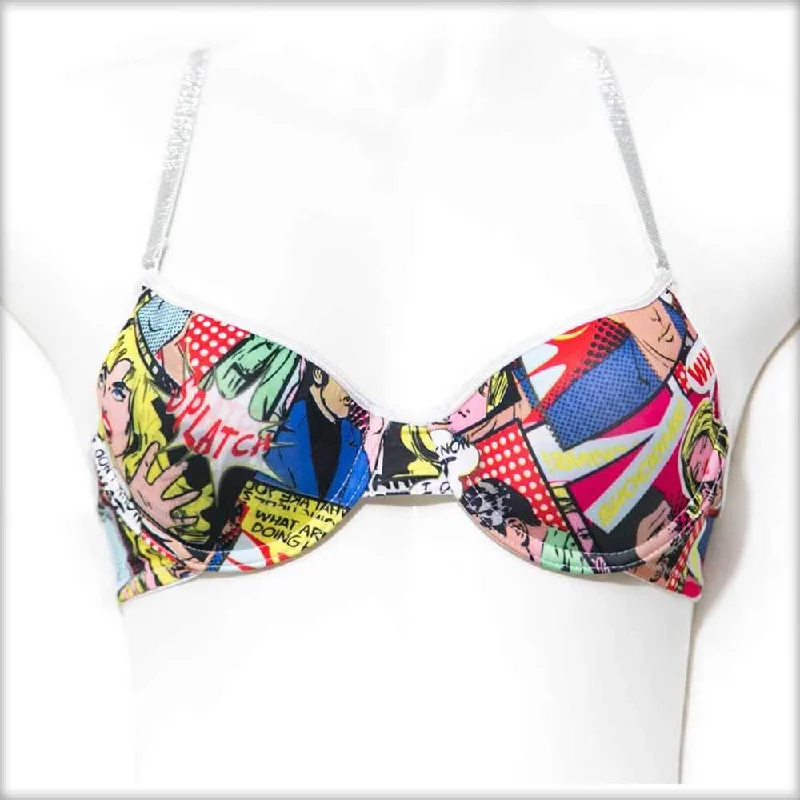 Multi Printed College Girl Bra Fashionable Push-Up Bra
