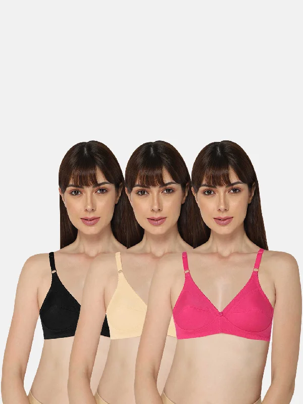 Naidu Hall Knitwear-Bra Special Combo Pack - Charmi - C66 High-Cut Bra Design