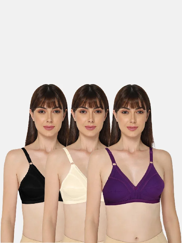 Naidu Hall Heritage-Bra Special Combo Pack - Naturalle - C34 Comfortable Lounge Bra