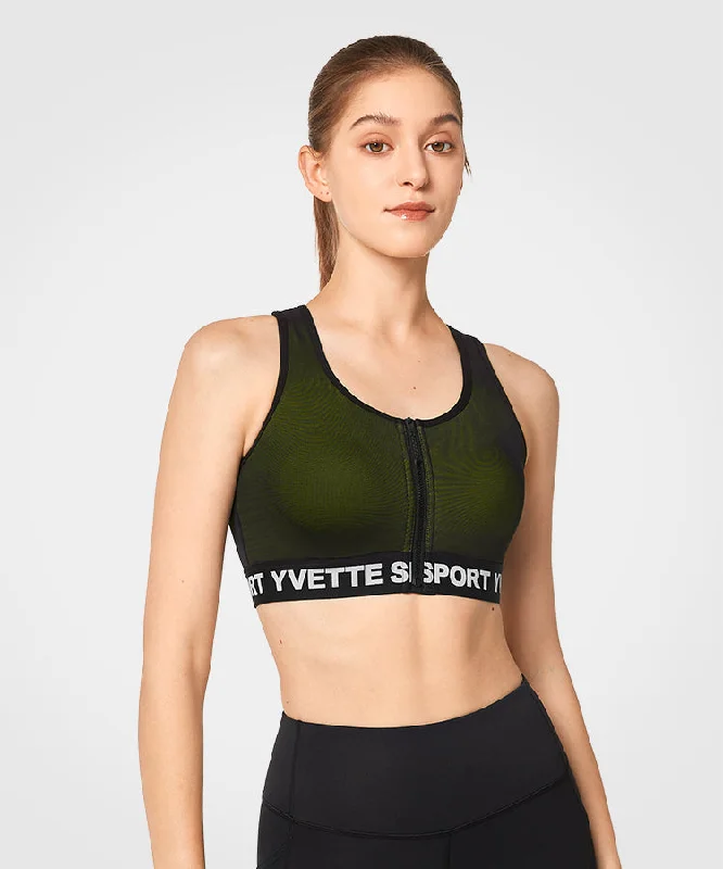 Radiant Mesh Desigh Zip-Front Running Bra | Women's High Support Sports Bra Cozy Wire-Free Bra Radiant Mesh Desigh Zip-Front Running Bra | Women's High Support Sports Bra Cozy Wire-Free Bra