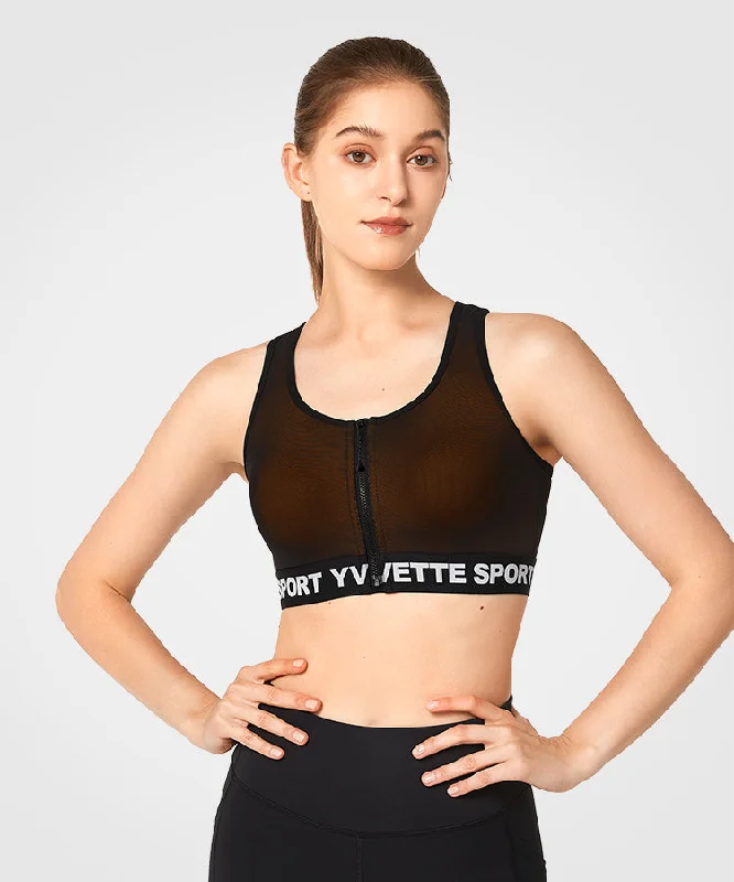 Radiant Mesh Desigh Zip-Front Running Bra | Women's High Support Sports Bra High Support Sports Bra Radiant Mesh Desigh Zip-Front Running Bra | Women's High Support Sports Bra High Support Sports Bra