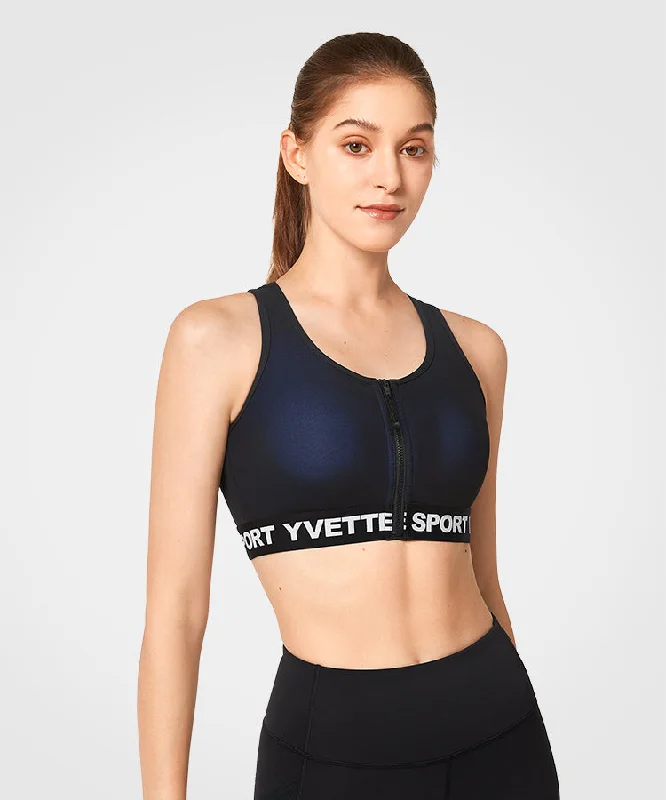 Radiant Mesh Desigh Zip-Front Running Bra | Women's High Support Sports Bra Sexy Underwire Bra Radiant Mesh Desigh Zip-Front Running Bra | Women's High Support Sports Bra Sexy Underwire Bra