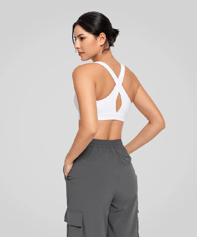 Shift Scoop Neckline Cross Back Padded Yoga Bra | Women's Light Support Sports Bra Full Coverage Bra Shift Scoop Neckline Cross Back Padded Yoga Bra | Women's Light Support Sports Bra Full Coverage Bra