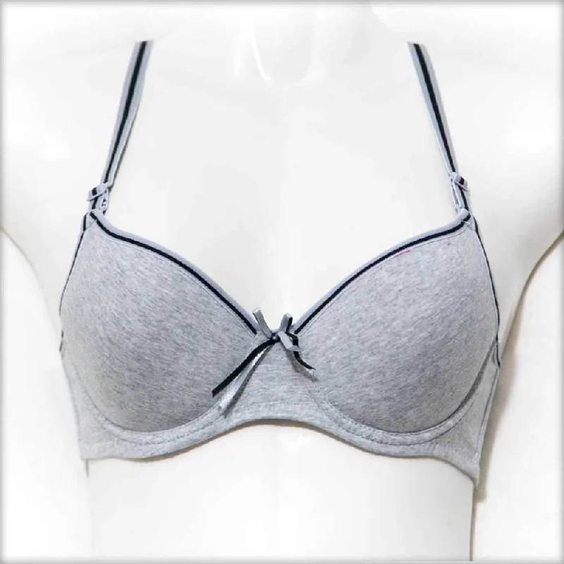 Sister Hood Single Padded Underwired Bra Grey Light Padded Bra