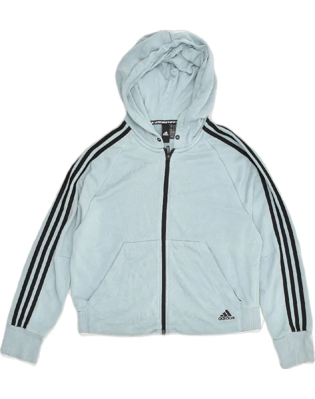 ADIDAS Womens Zip Hoodie Sweater UK 12-14 Medium Blue Cotton Jersey Fabric Tulle Fabric Batik Fabric ADIDAS Womens Zip Hoodie Sweater UK 12-14 Medium Blue Cotton Jersey Fabric Tulle Fabric Batik Fabric