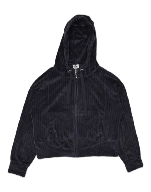 CHAMPION Womens Zip Hoodie Sweater UK 18 XL Navy Blue Cotton Machine Wash Dry Clean Hand Wash CHAMPION Womens Zip Hoodie Sweater UK 18 XL Navy Blue Cotton Machine Wash Dry Clean Hand Wash