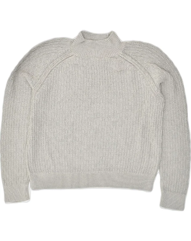 FAT FACE Womens Oversized Turtle Neck Jumper Sweater UK 10 Small Grey Wool Sweater Cotton Sweater Cashmere Sweater