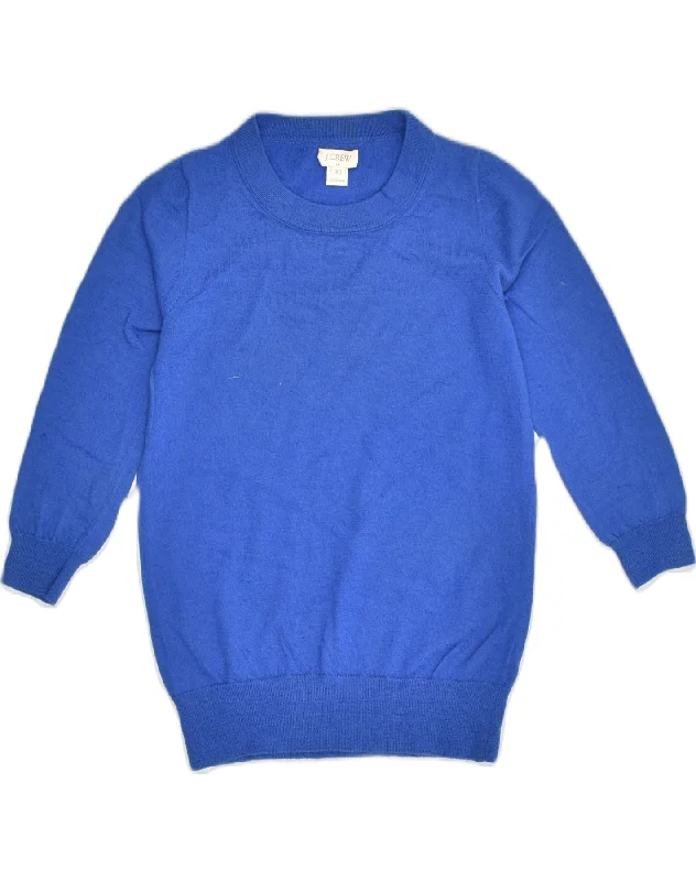 J. CREW Womens Boat Neck Jumper Sweater UK 4 XS Blue Merino Wool Plaid Sweater Polka Dot Checkered J. CREW Womens Boat Neck Jumper Sweater UK 4 XS Blue Merino Wool Plaid Sweater Polka Dot Checkered