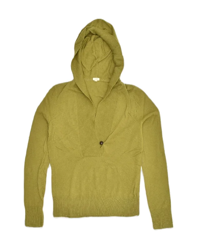 J. CREW Womens Hooded Jumper Sweater UK 10 Small Green Wool Fleece Fabric Down Fabric Feather Fabric J. CREW Womens Hooded Jumper Sweater UK 10 Small Green Wool Fleece Fabric Down Fabric Feather Fabric