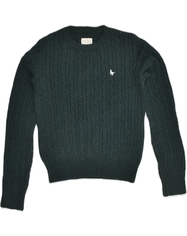 JACK WILLS Womens Crew Neck Jumper Sweater UK 10 Small Khaki Wool Zippered Front Buttoned Front Snap Front JACK WILLS Womens Crew Neck Jumper Sweater UK 10 Small Khaki Wool Zippered Front Buttoned Front Snap Front