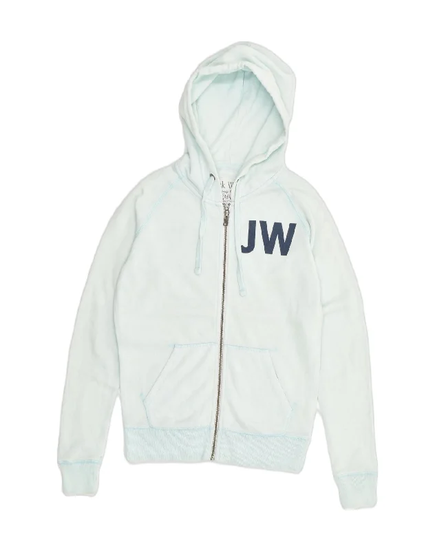 JACK WILLS Womens Graphic Zip Hoodie Sweater UK 8 Small Blue Polyester Elasticated Padded Insulated JACK WILLS Womens Graphic Zip Hoodie Sweater UK 8 Small Blue Polyester Elasticated Padded Insulated
