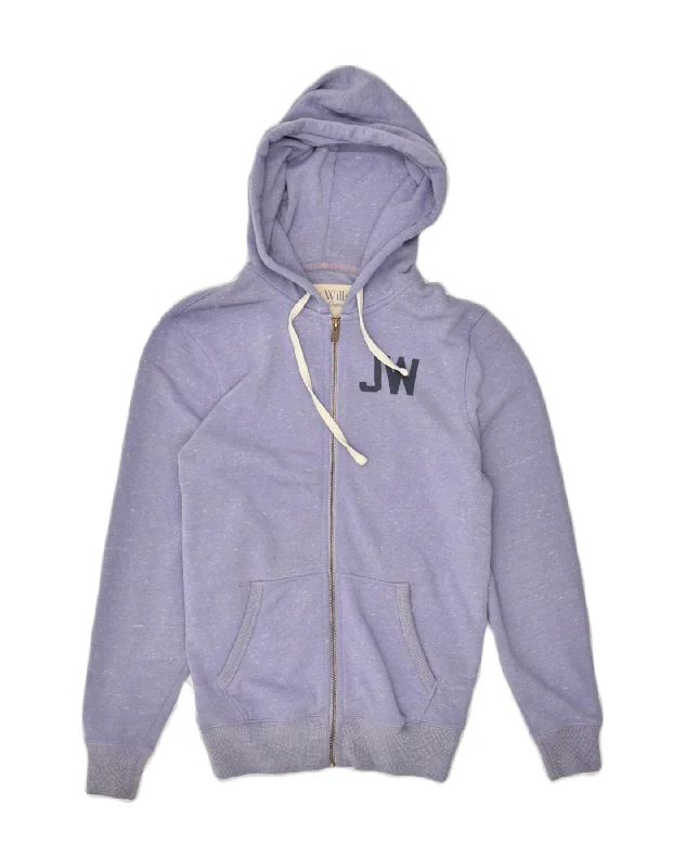 JACK WILLS Womens Loose Fit Graphic Zip Hoodie Sweater UK 6 XS Purple Fleece Sweater Nylon Polyester JACK WILLS Womens Loose Fit Graphic Zip Hoodie Sweater UK 6 XS Purple Fleece Sweater Nylon Polyester